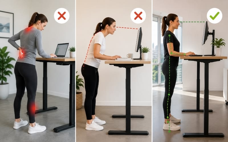 Cách sử dụng bàn nâng hạ đúng chuẩn công thái học